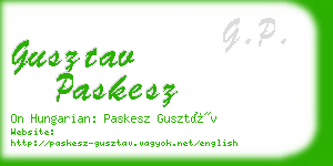 gusztav paskesz business card
